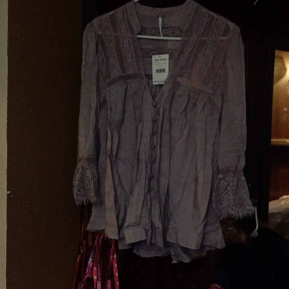 Free People Esme Button Down Blouse - Picture 4 of 6